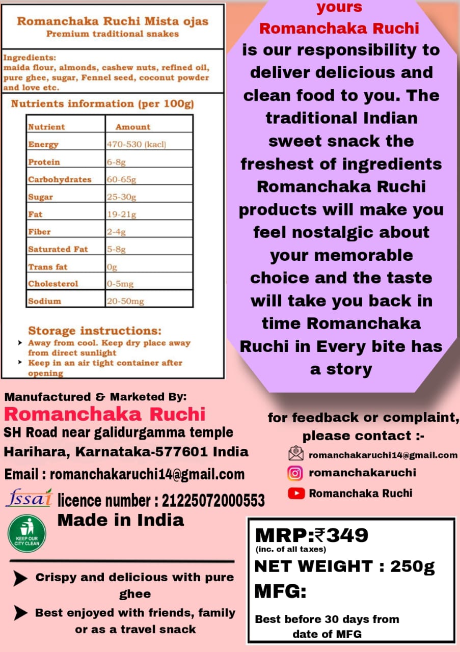 ROMANCHAKA RUCHI MISTA OJAS